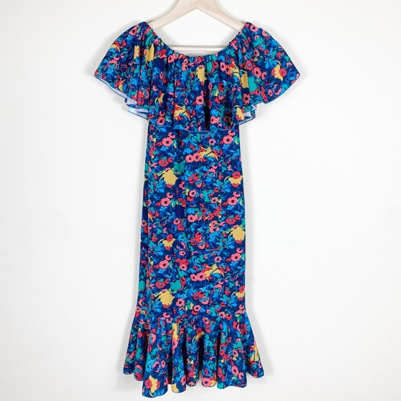 LuLaRoe CiCi Off Shoulder Mermaid Dress - Picture 1 of 3